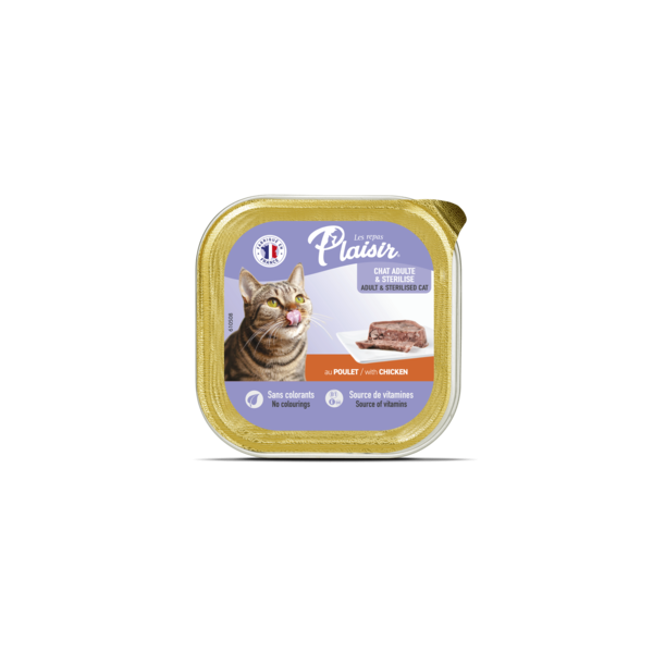 BARQUETTE PLAISIR PATE POULET 100GR