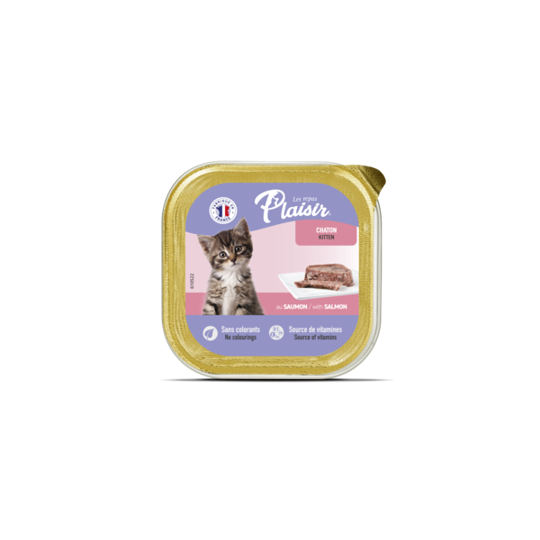 BARQUETTE PL KITTEN SAUMON 100GR